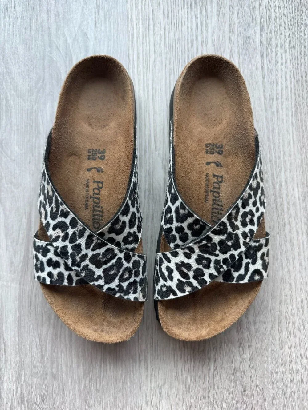 Birkenstock Papillio Daytona Leopard Print Platform Sandals Narrow EU39 US8-8.5
